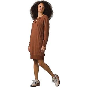 NWT Prana Cozy Up Terry Dress in Roux Heather Size M